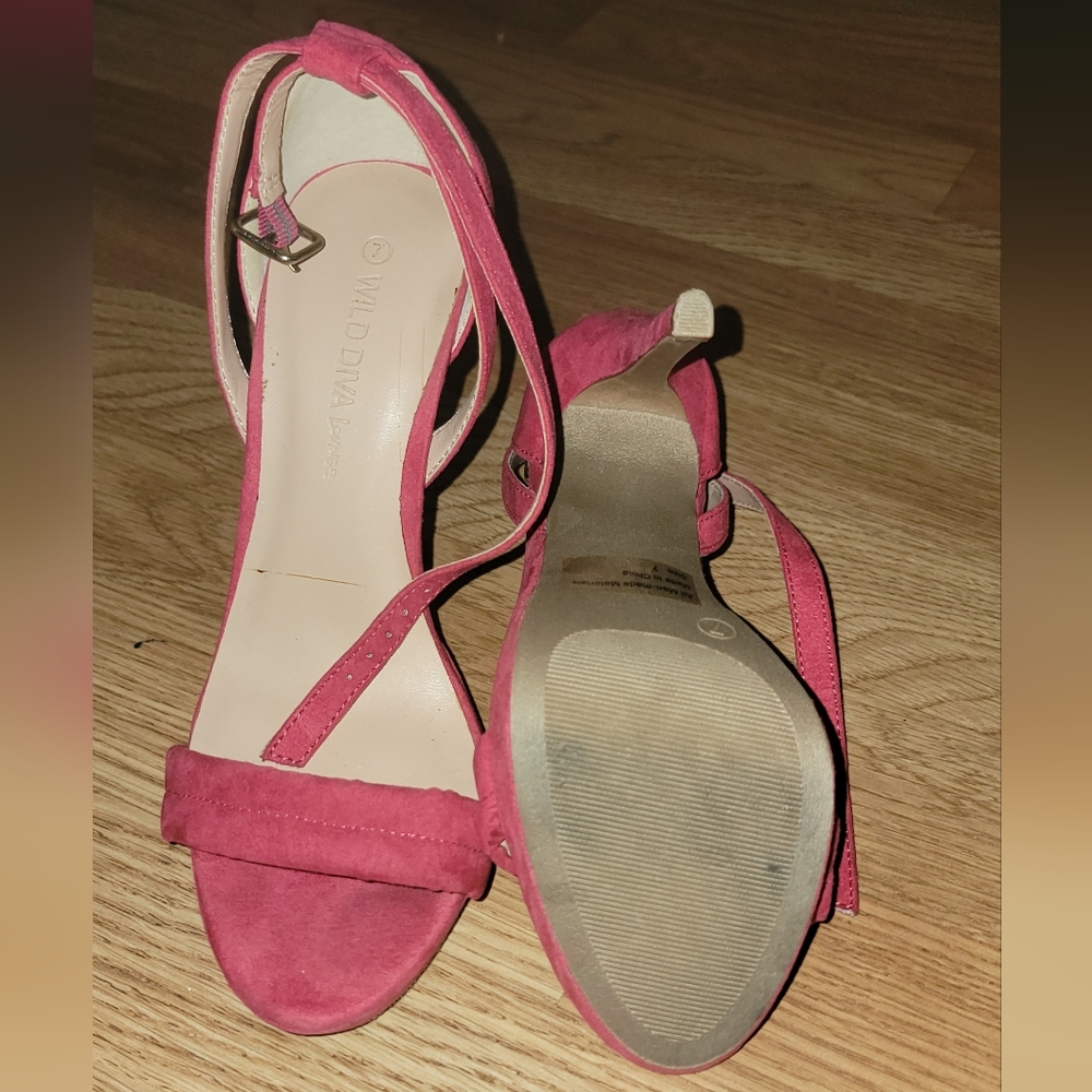 Pink sandal heels